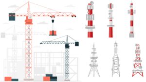 Cad Structures of Telecom tower and construction