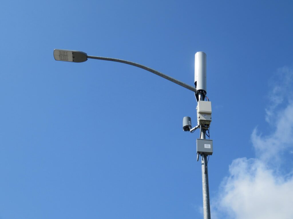 5g small cell in street pole