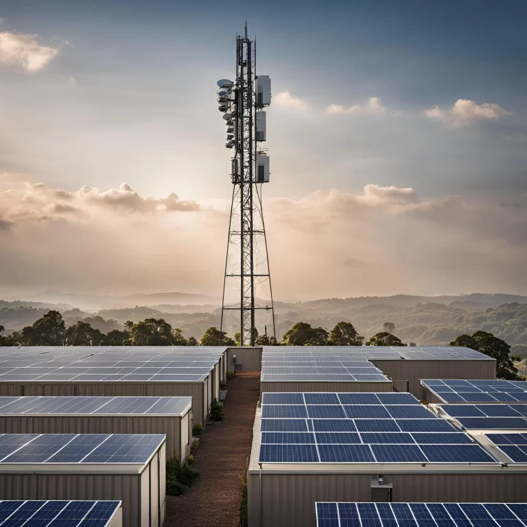 Solar powered telecom towers